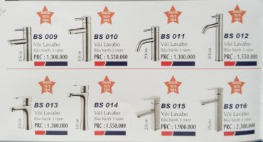 VÒI LAVABO NÓNG LẠNH INOX 304